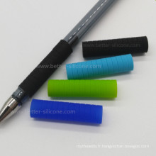Manchon de stylo en caoutchouc de silicone antidérapant écologique personnalisé avec sensation de main douce